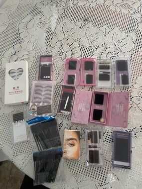 Eyelashes and brushes . Lot. Cheap